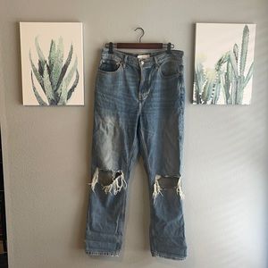 Topshop Ripped Dad Jeans - Size 30.